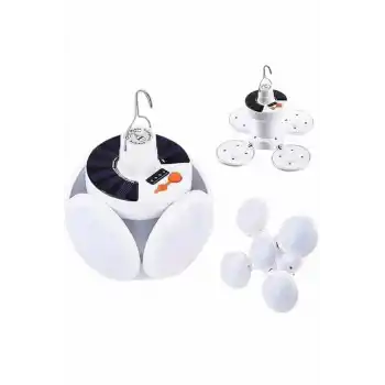 5 Kanatlı Bahçe Aydınlatma Led Askılı Solar Güneş Enerji Usb Sarjlı