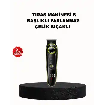 5’i 1 Arada Erkek Bakım Seti Şarjlı Suya Dayanıklı Çok Fonksiyonlu