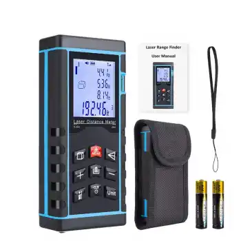 Profesyonel 40 Metre Dijital Lazer Metre Ölçer LCD Ekran, Su Terazili, Alan Hacim, Pisagor Hesaplama ve 20 Kayıt Hafızası