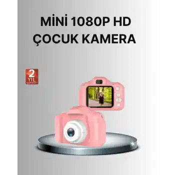 8 Megapiksel Mini Çocuk Kamerası HD Ekranlı Darbeye Dayanıklı ve Şarjlı
