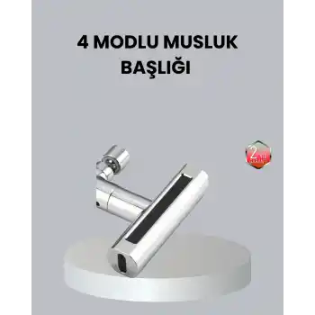 ABS Pirinç Alaşımlı Musluk Başlığı 4 Modlu 360° Dönebilen ve Ekonomik
