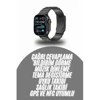 Akıllı Saat Arama Konuşma GPS ve NFC Özelliği 3 Kordonlu Amoled Ekran