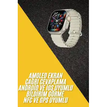 Akıllı Saat Kol Saati Android ve İOS Uyumlu Nabız Ölçer Sesli Asistan