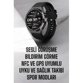 Akıllı Saat Nabız Sensörlü Bildirim Görebilen Spor Modları GPS Takibi
