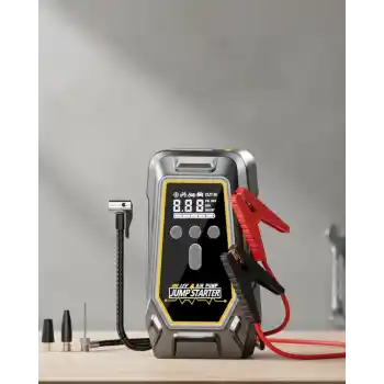 Akü Takviye Lastik Şişirme ve Powerbank Özellikli Çok Fonksiyonlu Cihaz