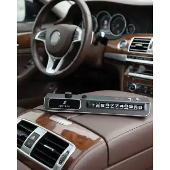 Araç İçi LED Park Telefon Numarası Göstergesi Ön Cam Uyumlu 2 Koku Hediyeli