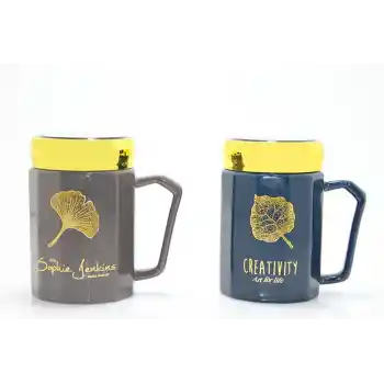 Ayna Kapaklı Porselen Kupa Bardak