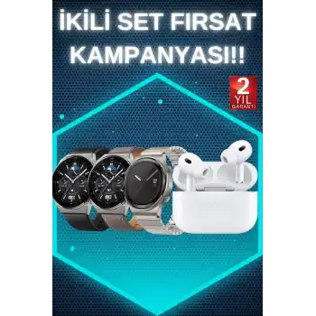 Aynalı Bluetooth Kulaklık Yeni Nesil Akıllı Saat Titreşimli Nabız Ölçer Spor Modları
