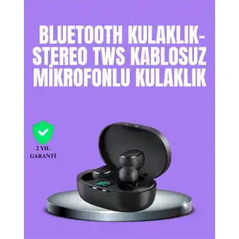 Bluetooth Kulaklık TWS Yüksek Ses Kaliteli Kesintisiz Dijital Göstergeli Kulaklık