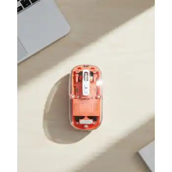 Bluetooth ve USB Destekli Kablosuz Şeffaf Mouse Sessiz Kullanım