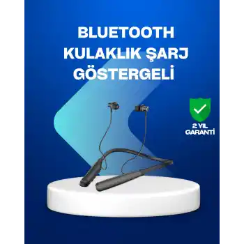 Boyun Askılı Kablosuz Bluetooth Kulaklık – Aktif Gürültü Önleme, LCD Ekranlı