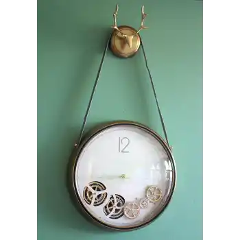 Çarklı Geyikli Duvar Saati