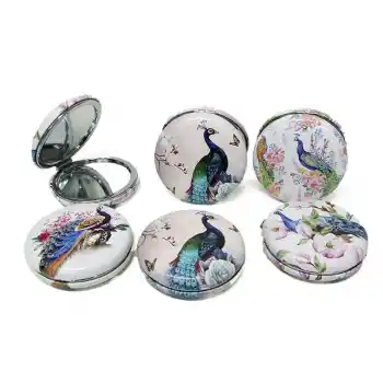 Cep Aynası Yuvarlak Tombul Peacock