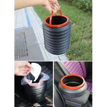 Çok Amaçlı Katlanabilir Araç İçi Kova