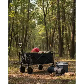 Çok Amaçlı Katlanabilir Kamp Arabası Bahçe Alışveriş Taşıma Vagonu