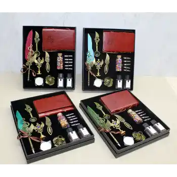 Deri Defterli Divit Hokka Ve Mühür Seti Model 1