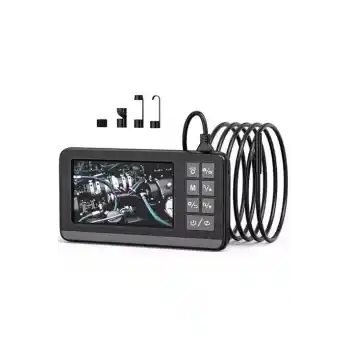 Ekranlı Çift Kameralı 5 Mt Sert Kablo Endoskop Kamera 8 Mm 4.3 Inc Hafıza Kart Destekli