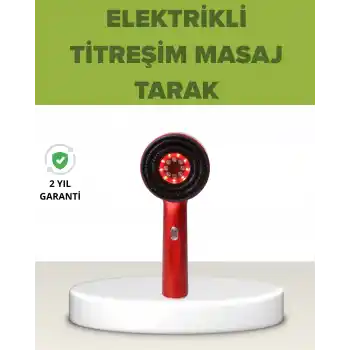 Elektrikli Titreşim Masaj Tarak Kırmızı Işık Terapi
