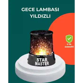 Galaxy Efektli LED Yıldız Projektör Renk Değiştirmeli Oda Aydınlatması