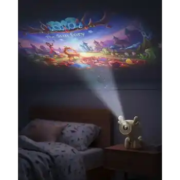 Geyik Tasarımlı Akıllı Projeksiyon 4K Destekli 500 ANSI Lümen