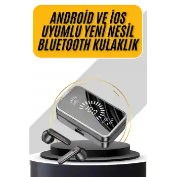 İos Android Uyumlu Bluetooth Kulaklık Kablosuz Kulaklık Yüksek Basslı