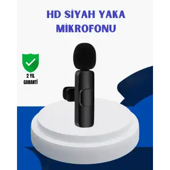 iPhone İçin Çift Mikrofonlu Telsiz Yaka Mikrofonu 360 Derece HD Ses
