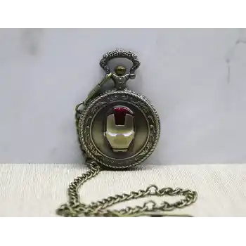 Iron Man Tasarımlı Köstekli Saat