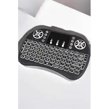 Işıklı Kablosuz Mini Q Klavye Tüm Cihazlara Uyumlu