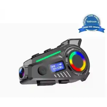 K19 Kameralı Motosiklet Kask Bluetooth Kulaklık Su Geçirmez Intercom Radyolu Hafıza Kartlı