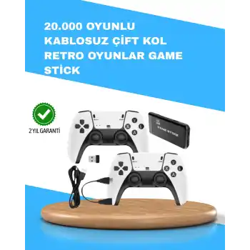 Kablosuz Retro TV Oyun Konsolu – 30.000+ Oyun, HD Çıkış & Kablosuz Gamepad ile Efsanevi Oyun Deneyimi