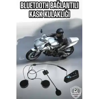 Kask Kulaklığı Motosiklet Intercom Interkom Dinleme Konuşma Özellikli Su Geçirmez