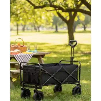Katlanabilir Eşya Taşıma Arabası Kamp Plaj ve Bahçe Kullanımına Uygun