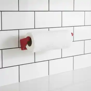 Kırmızı Peçete Askısı Mutfak Duvar Tipi Peçetelik Organizer