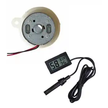 Kuluçka Makinesi Mini Viyol Çevirme Motoru 12 Volt ve Nem Ölçer