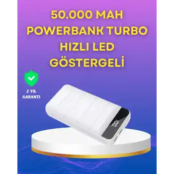 Lightning ve Type-C Girişli 50000mAh Powerbank
