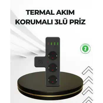 Masa Üstü Çoklu Priz USB ve Type-C Çıkışlı Güç Dağıtıcı