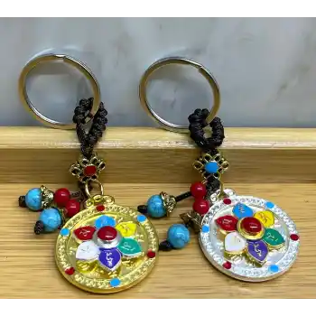 Metal Lotus Tılsımlı Şans Anahtarlık