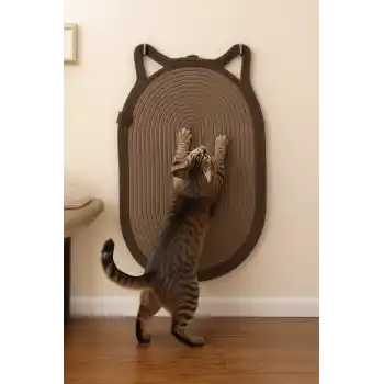 Mikopet Dekoratif Kedi Kulaklı Tırmalama Paspası