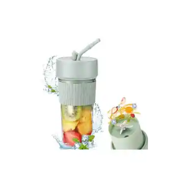 Mini Taşınabilir Mikser 350 Ml Smoothie Makinesi Meyve Sıkacağı Şarj Edilebilir Blender Yeşil