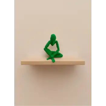 Minimal İnsan Figürü Biblo Yeşil Ev ve Ofis Dekoru