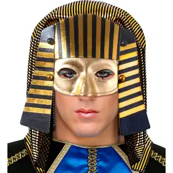 Mısırlı Maskesi Lastik Atlı Firavun Maskesi 21x23 cm