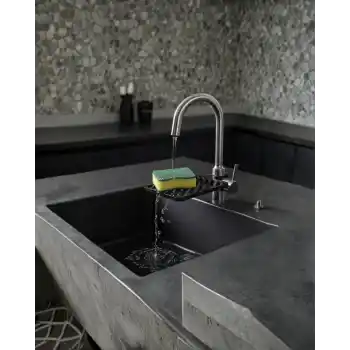 Musluğa Monte Sünger Organizeri Hijyenik Drenajlı Pratik Tasarım