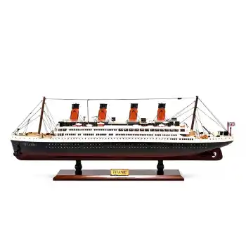 Özel Tasarım Ahşap Işıklı Titanik Gemi - Model 2
