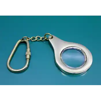 Pirinç Büyüteç Anahtarlık Mini Boy