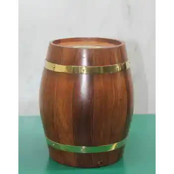 Pirinç Detaylı Fıçı Kumbara Model 3