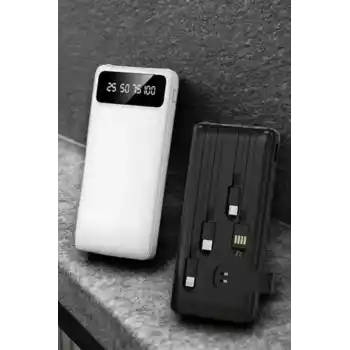 Powerbank 20.000 Mah LCD Ekran USB Lightning Type-C Uyumlu İOS ve Android