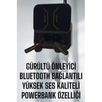 Powerbankli Bluetooth Kulaklık Yüksek Ses Kaliteli Kablosuz