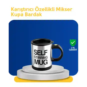 Pratik ve Dayanıklı Termos Kupa | Tek Tuşla Otomatik Karıştırma