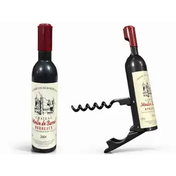 Şişe Tasarımlı Paslanmaz Çelik Tirbuşon Açacak