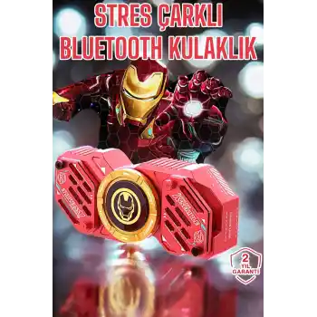 Stres Çarklı Bluetooth Kulaklık Kablosuz Kırmızı Yüksek Ses Kaliteli
